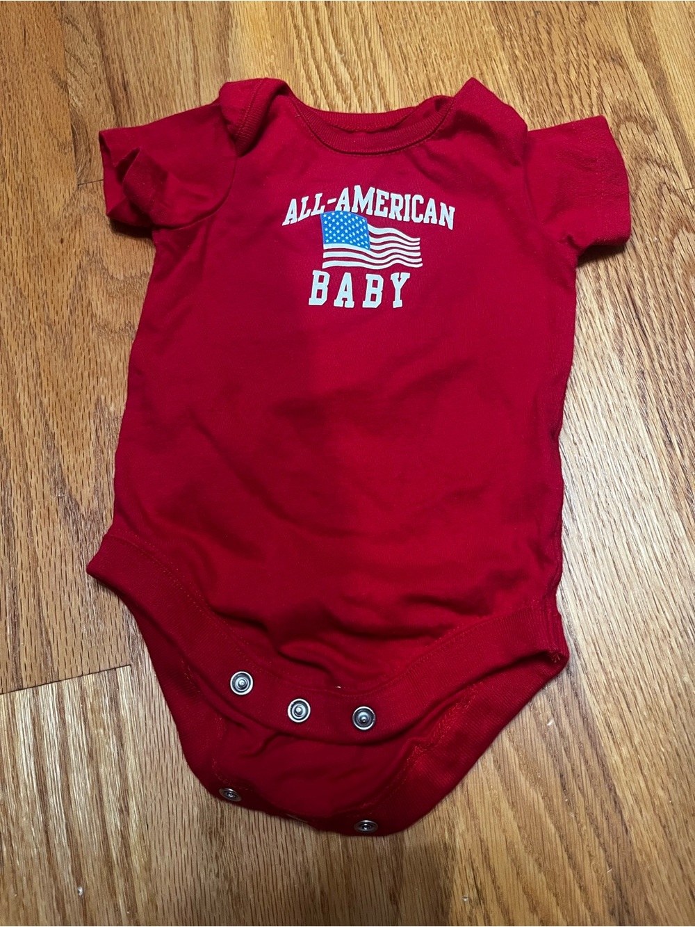 All-American Baby Red One-Piece Bodysuit